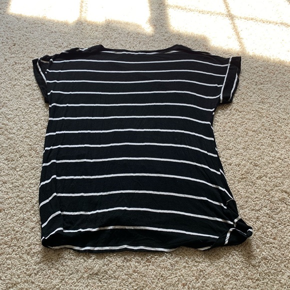 Great used condition black shirt with white stripes - Picture 3 of 3